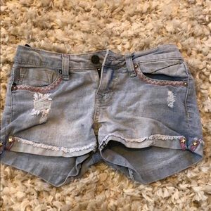 Adorable children Jean shorts.
